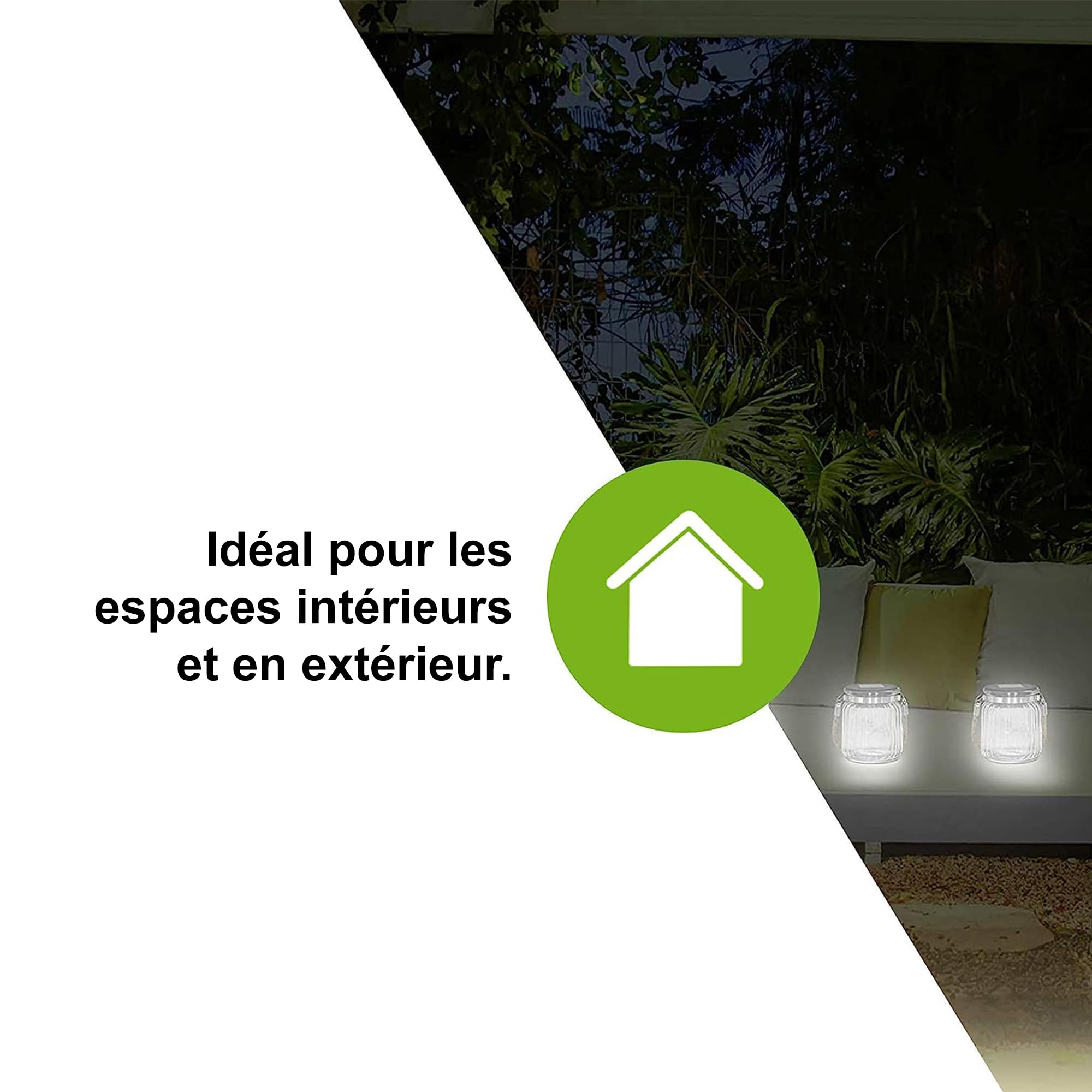 Lot De 2 Lanterne LED Suspendue ISOTRONIC – Verre Transparent, Lampe Solaire Extérieur/Intérieur, Décoration Bohème Jardin, Balcon, Mariage