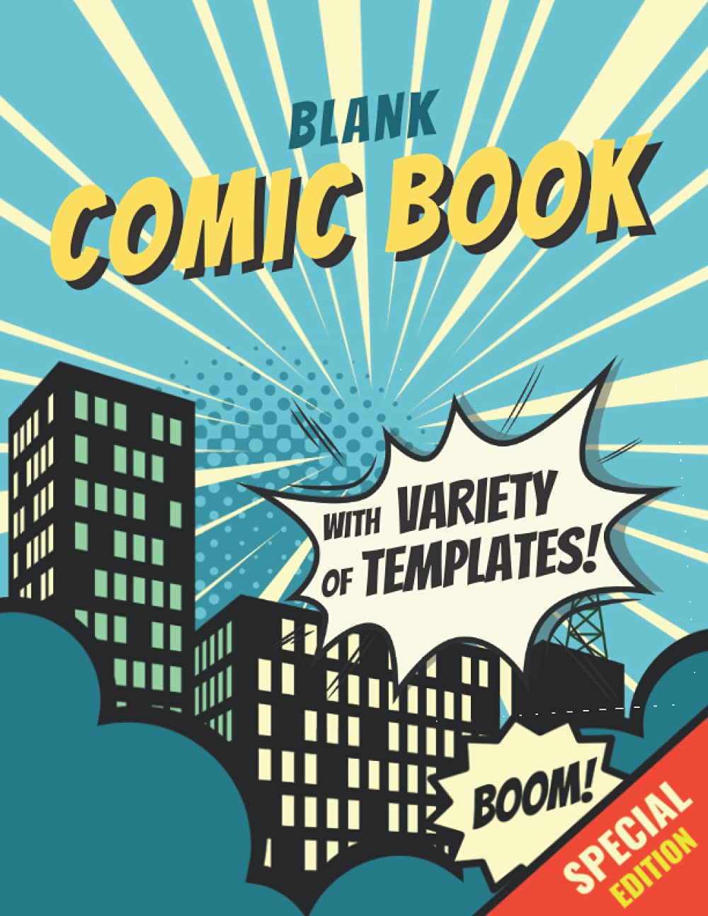 Blank Comic Book: Draw Your Own Comic Book – Blank Comic Book Pages Notebook Journal to Create & Make Your Own Comic Strip Book (Blank Manga Anime ... Art Style Kids & Adults (Large 8.5”x11”)