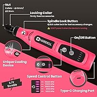 Vista 2 de HARDELL Mini herramienta giratoria inalámbrica, kit de herramientas rotativas de 5 velocidades con 43 accesorios, herramienta giratoria de carga