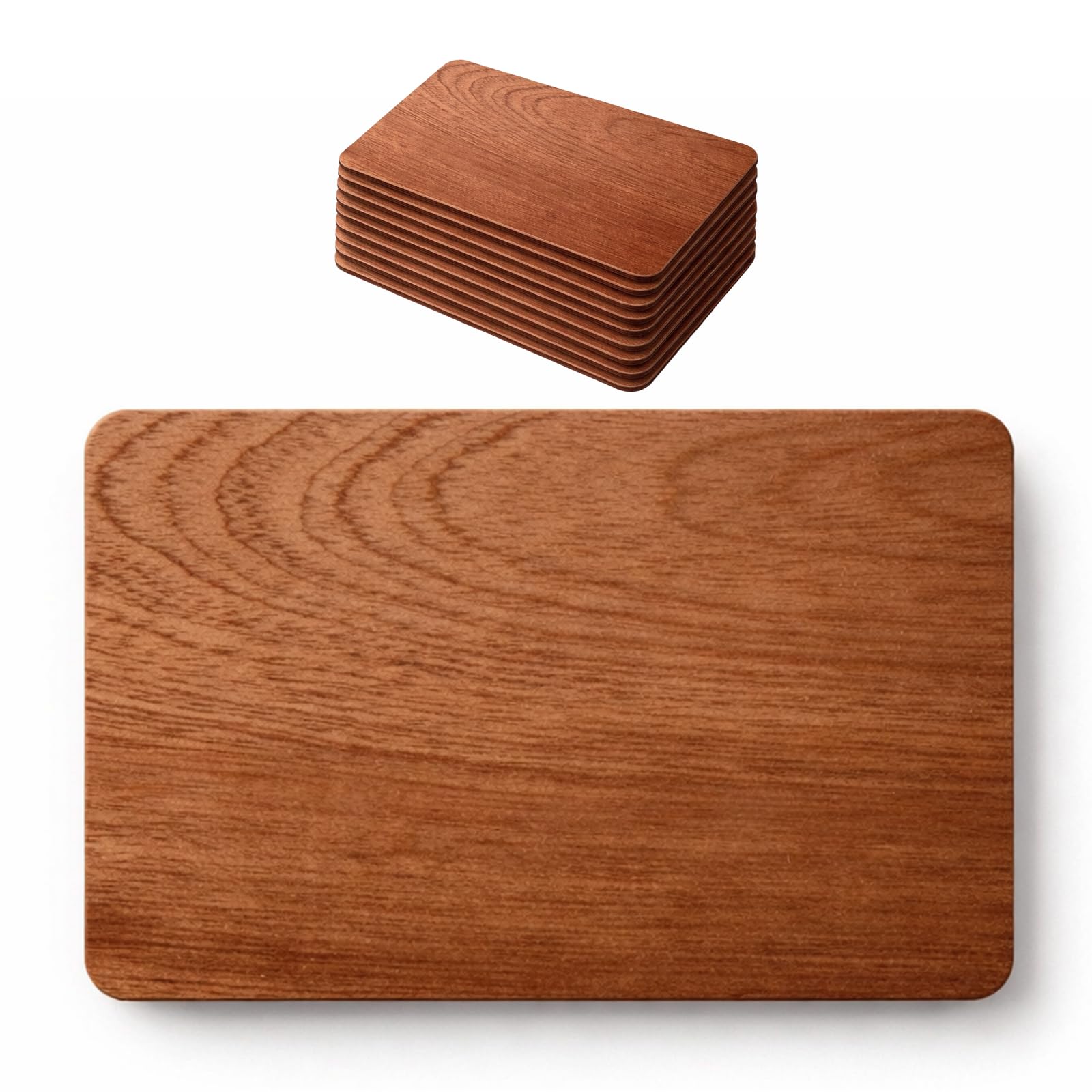 10pcs NFC Tag, Wooden NFC Cards for Digital Business Card Sharing and Smart Home Automation, Rewritable Programmable NFC Tags Compatible with All NFC-Enabled Devices