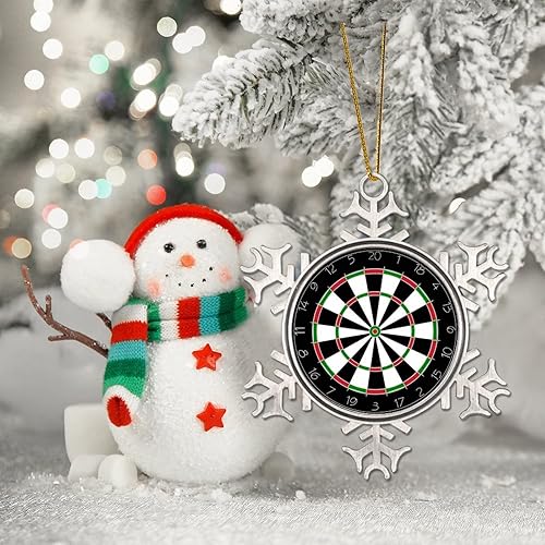 Miniatura 6 de Adorno de copo de nieve de peltre personalizado para decoración de árbol de Navidad