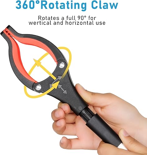 Vista 10 de Herramienta de agarre para alcanzar objectos, 32 pulgadas, para personas mayores, ligera, extralarga, práctica, pinza/herramienta de ayuda para Azul3