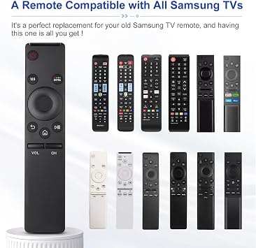 Universal for Samsung-TV-Remote-Control Replacement,Compatible with All Samsung Smart Frame Curved QLED TVs