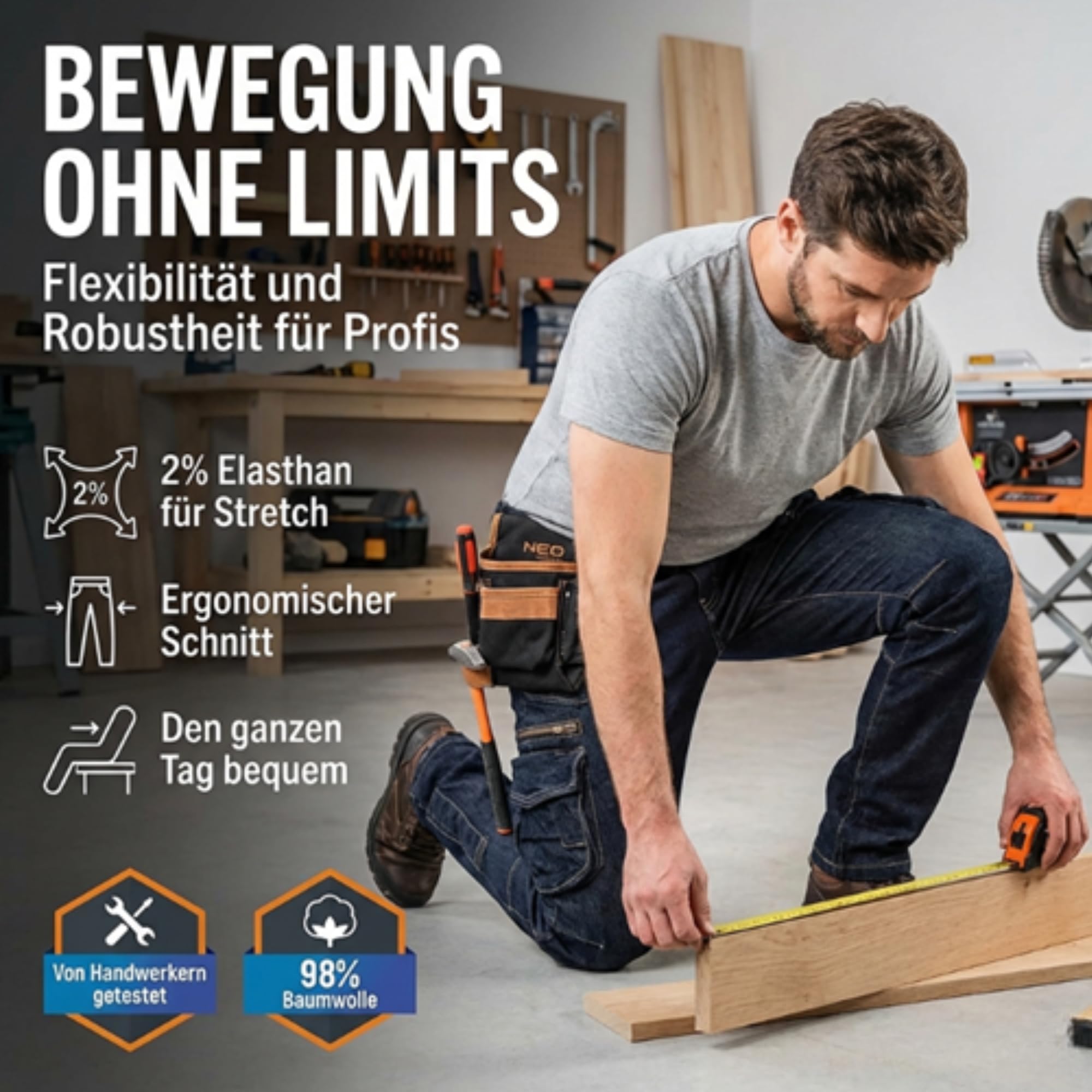 Neo Tools X Pantalones de utilidades de Trabajo Hombre
