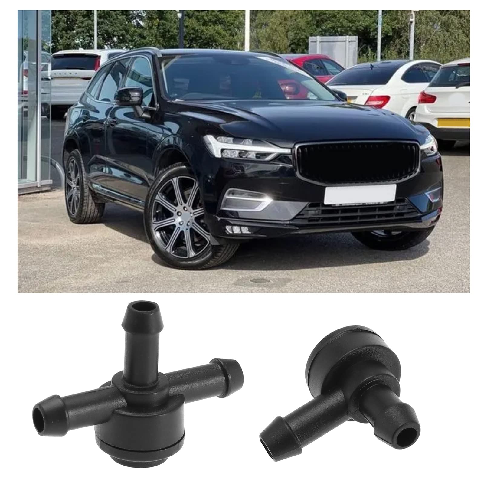 Valvola Di Ritegno Per Lavavetri Auto 2 Pezzi Connettore 2 E 3 Vie Compatibile Volvo C30 C70 S40 S60 S70 S80 V50 V70 XC60 XC70 XC90
