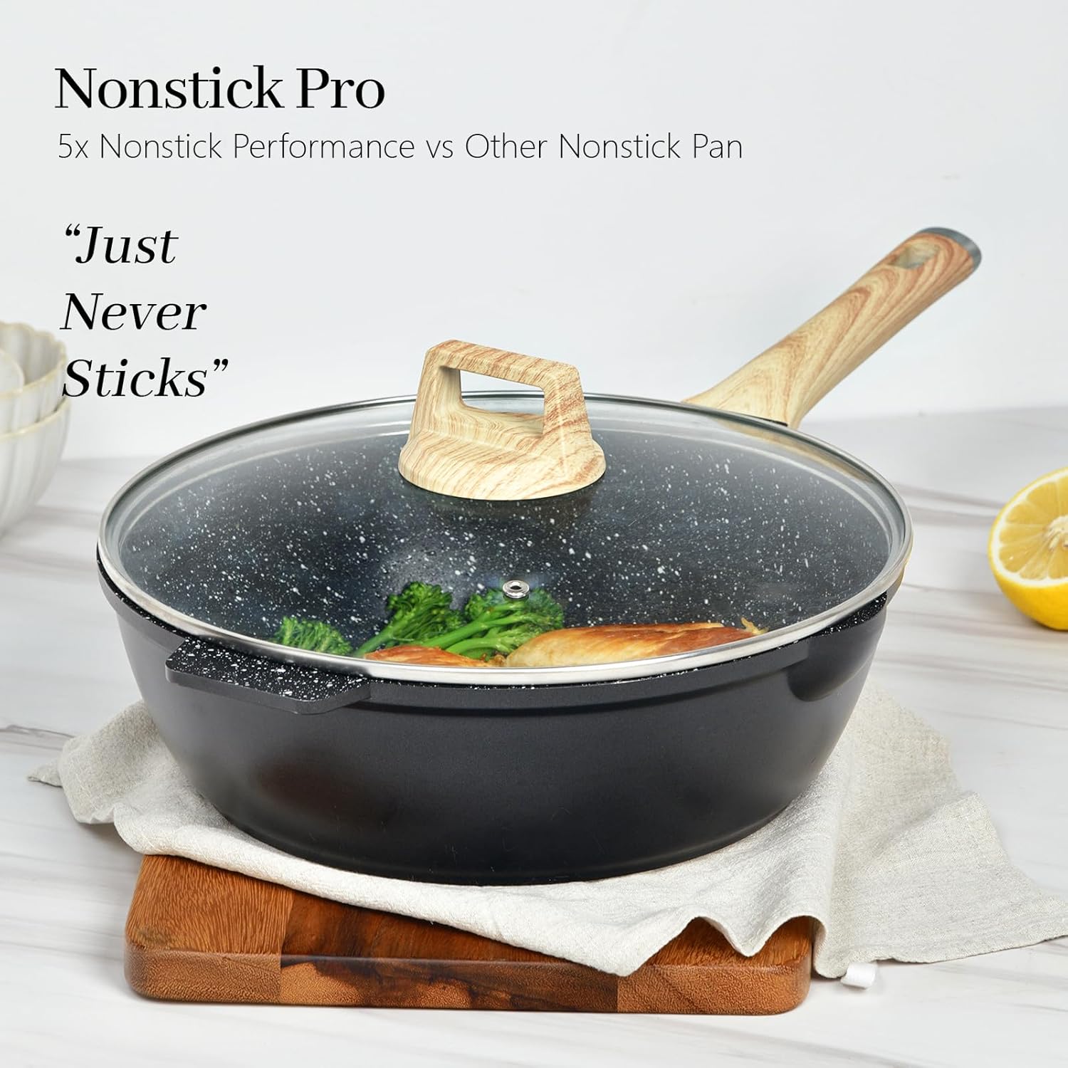 Mojire Nonstick Fry Pan: Food Slides Right Off