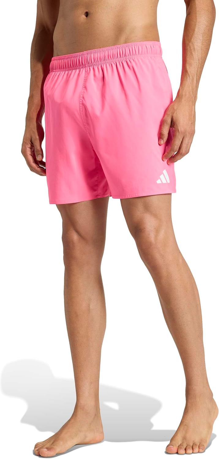 adidas Men's Solid 3-Bars 5-inch Swim Shorts
