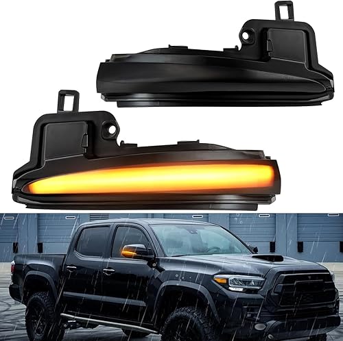 Espejos laterales LED, indicador de luces direccionales dinámicas secuenciales para Toyota Tacoma 2019-2022 RAV4 XA50 2020-2022 Highlander XU70