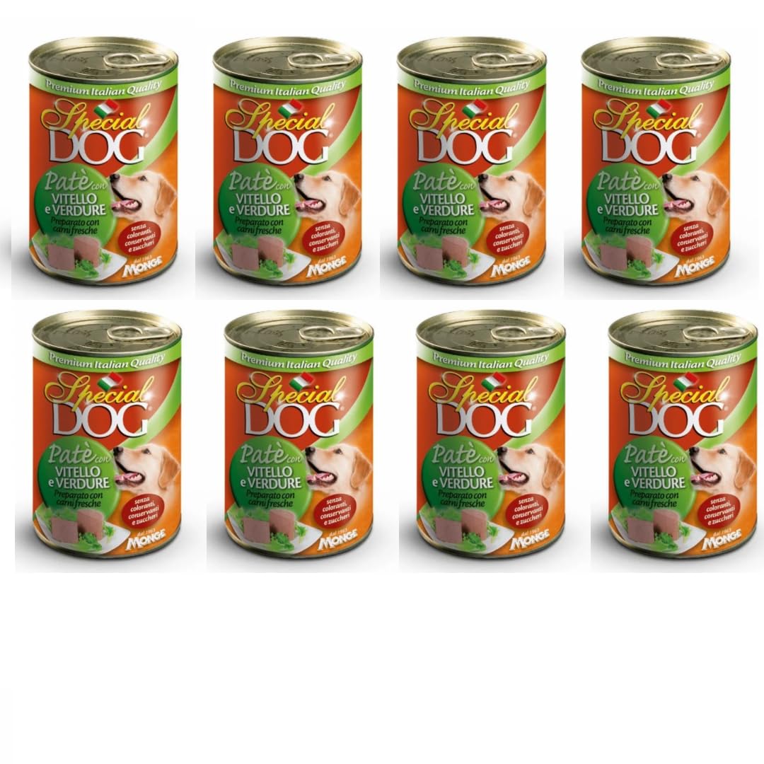 MONGE SPECIAL DOG PATÉ DA 400 GR. CANE ADULTO - CIBO PER CANI - (Gusto, 8X)