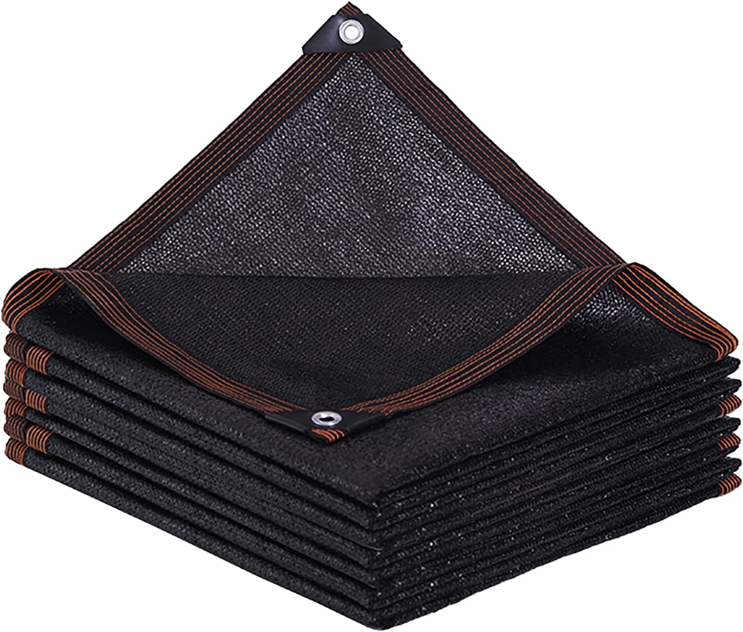 QWEASDF 95% Sunblock Shade Cloth, UV Resistant Net, Sun Mesh Tarp Taped Edge with Grommets, Easy to Install, Black Shade Netting for Plants Greenhouse Patio Outdoor Garden,7x6.5m/23x21.3ft