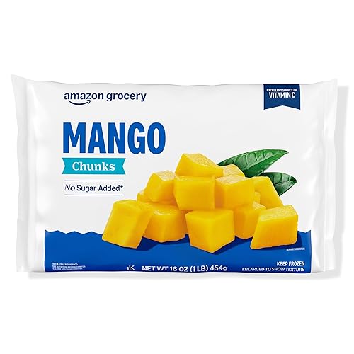 Marca Amazon – Happy Belly - Trozos de mango Happy Belly, 16 onzas (congelados)