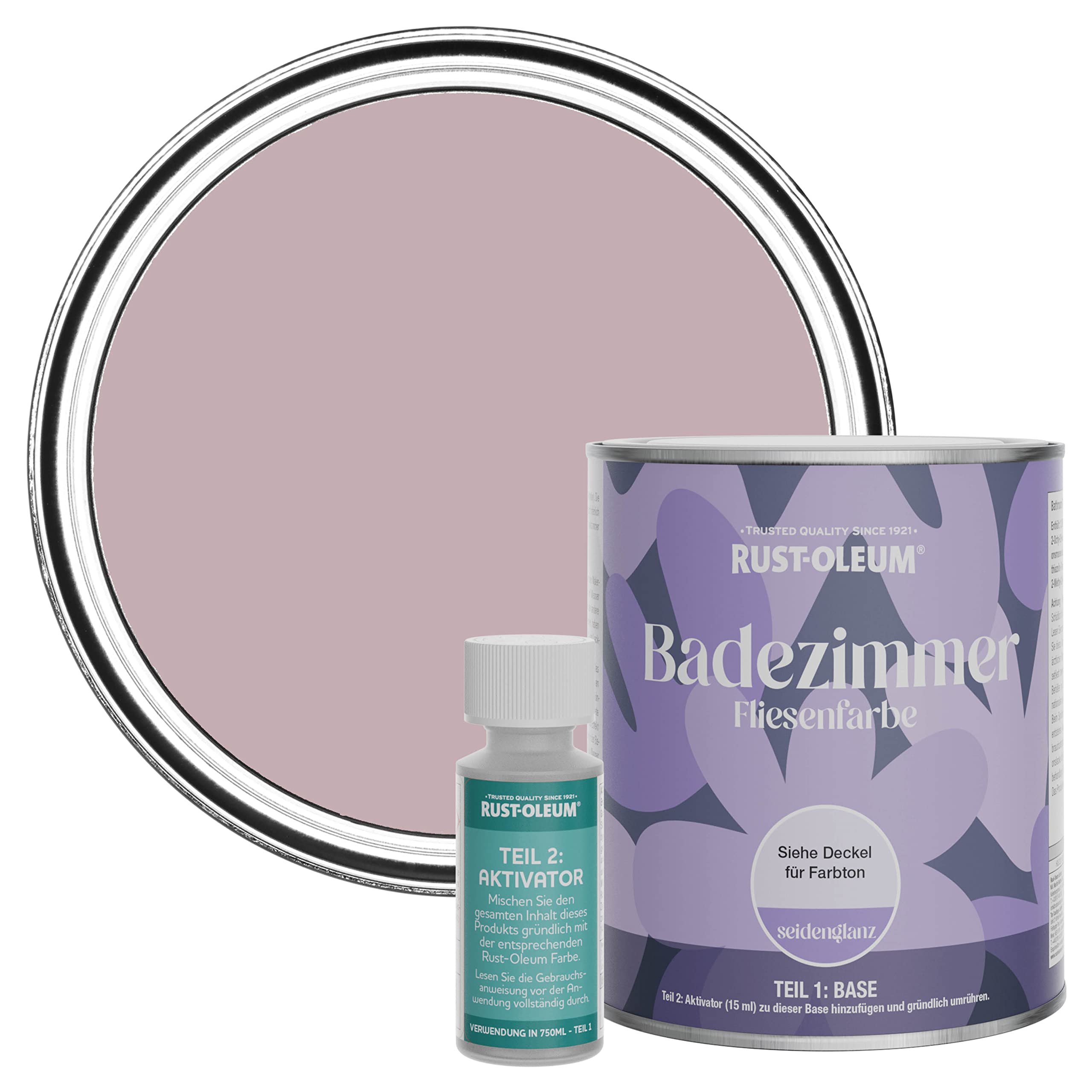 Rust-Oleum wasserfeste rosa Fliesenfarbe für Badezimmer in Seidenglanz Finish - Sanftes Licht 750ML