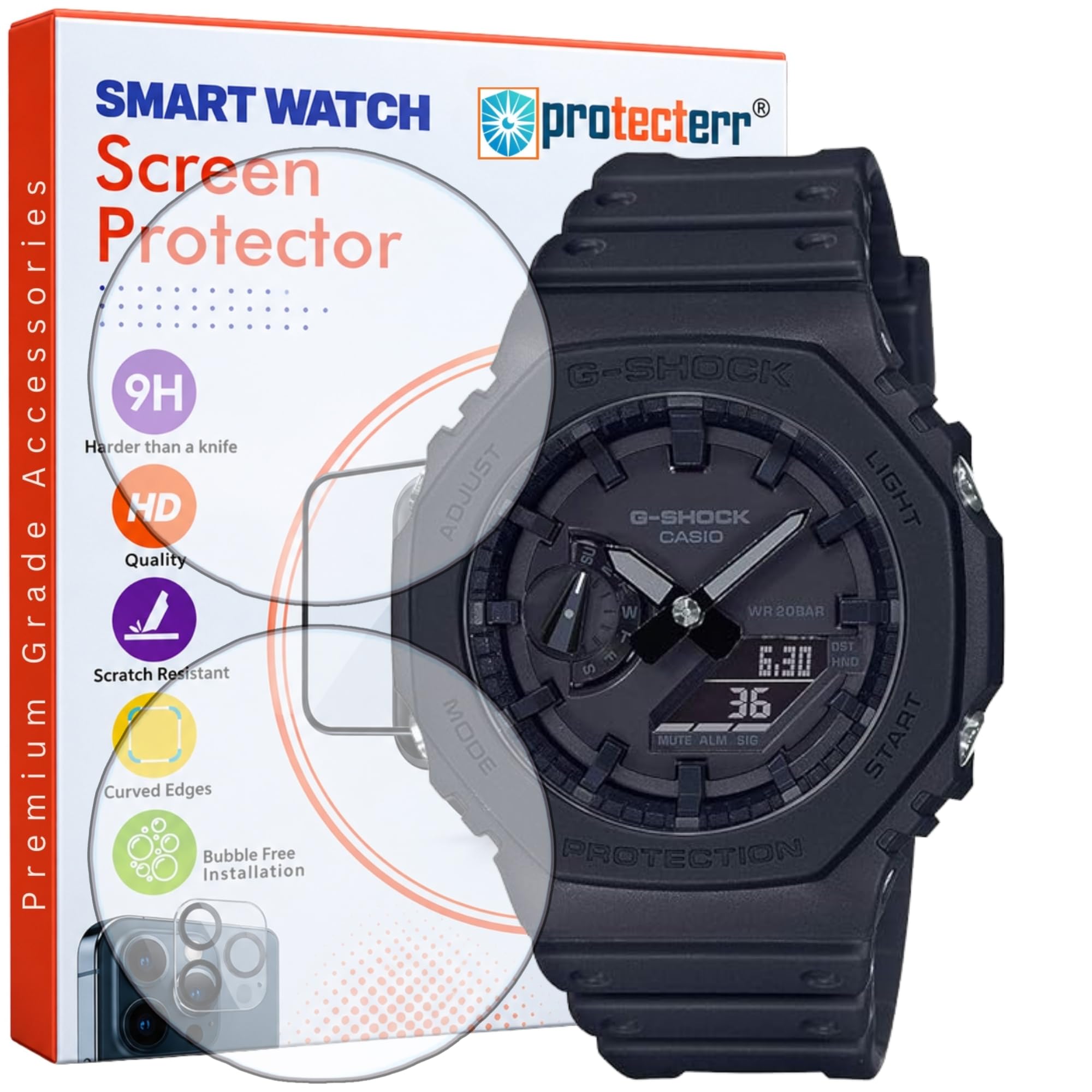 G-Shock Screen Protector - 2 Pack TPU Armor -1