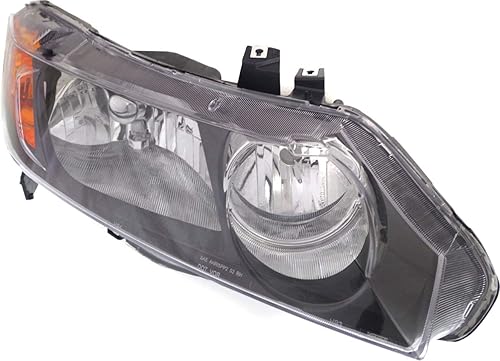 Miniatura 4 de Garage-Pro Faro delantero lateral del conductor y del pasajero para Honda Civic 2006-2008 Sedan halógeno compatible con DX, DX-G, EX, GX, LX, MUGEN