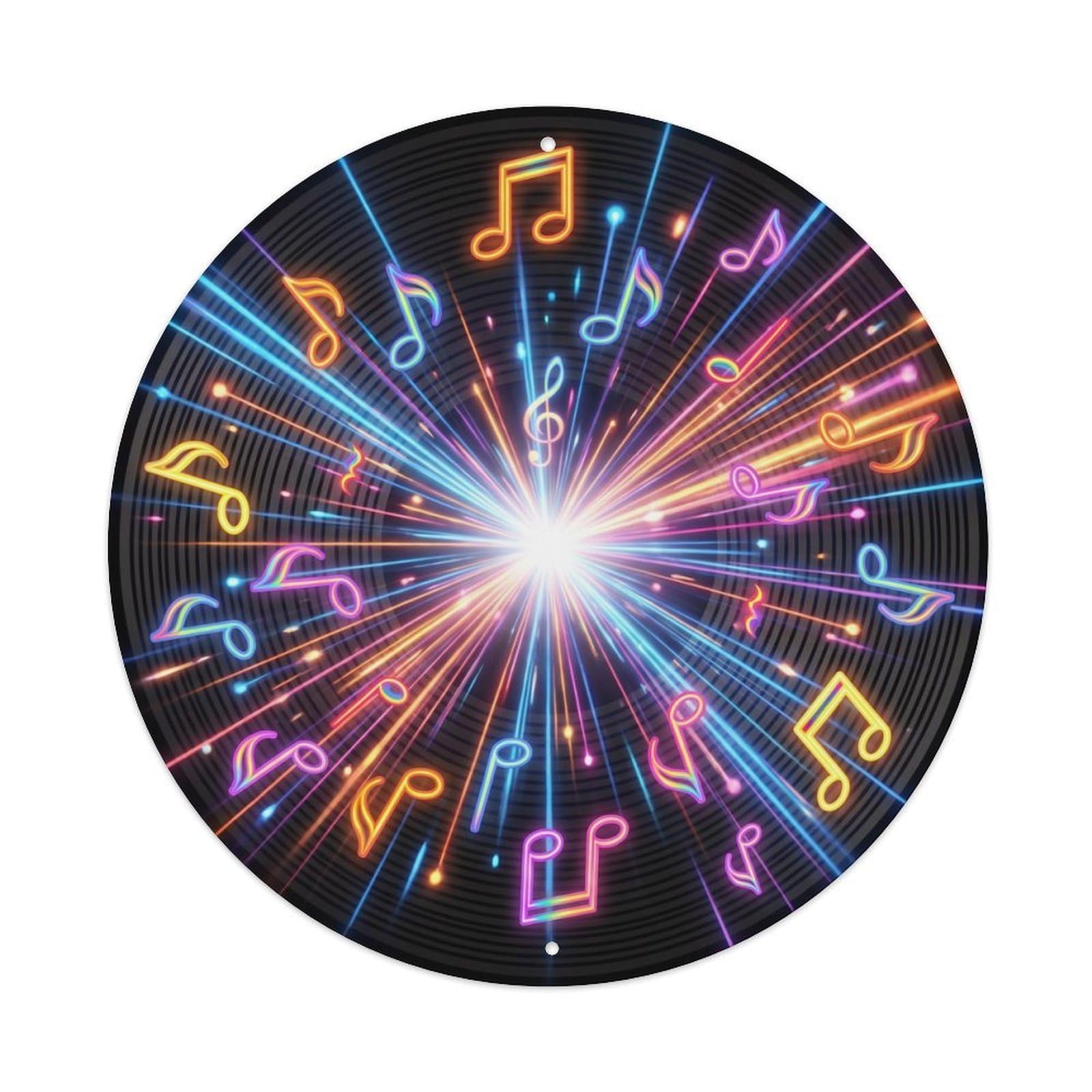 Colorful Music Vinyl Records Converge Bright Point Metal Tin Sign