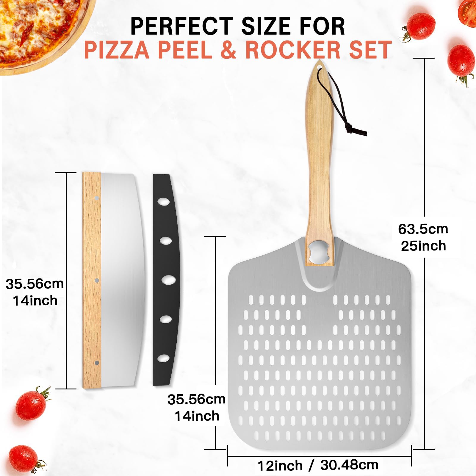 G.a HOMEFAVOR Pizza Peel Set: 12