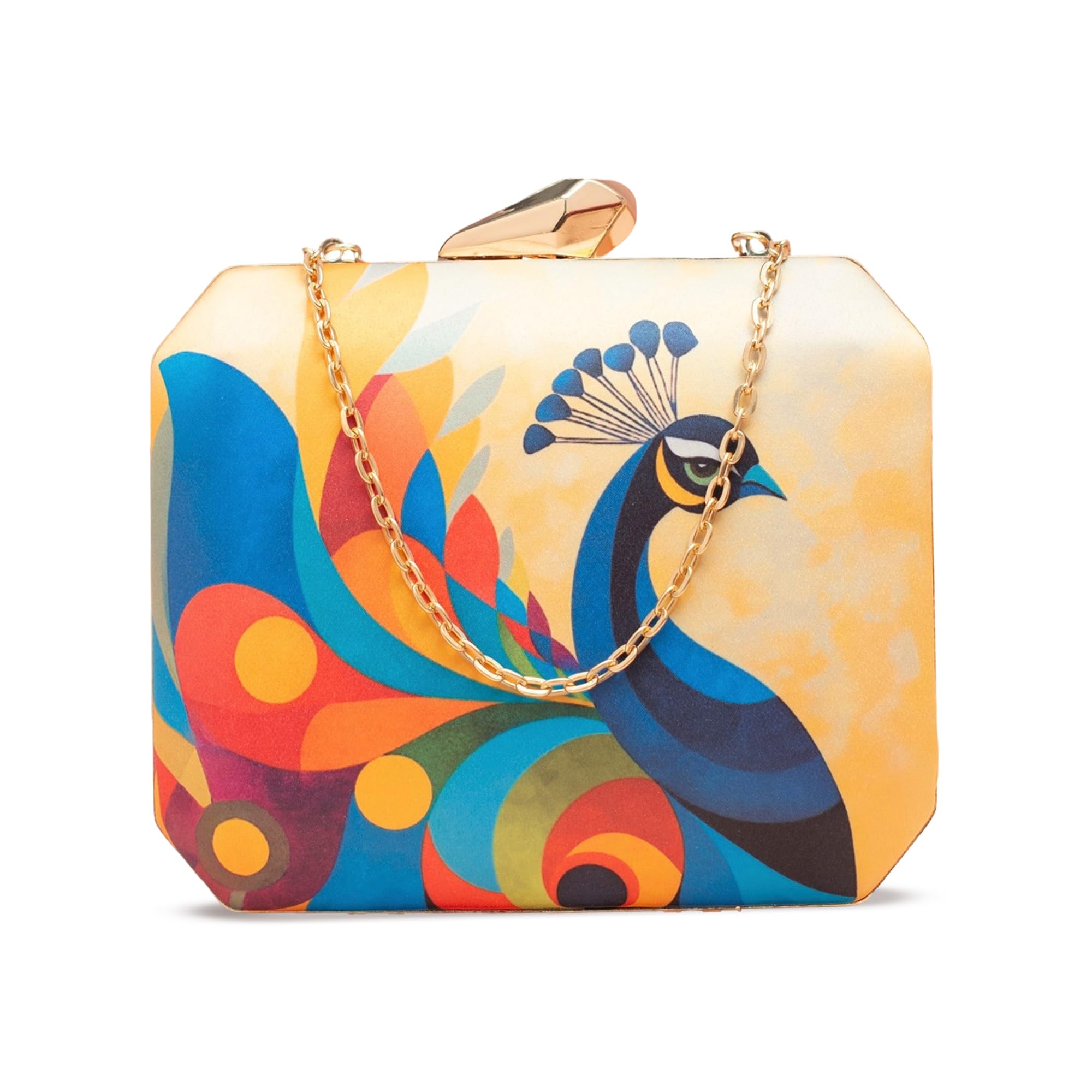 artklim Royal Printed Clutch Bag for Women with Detachable strap-picture-56