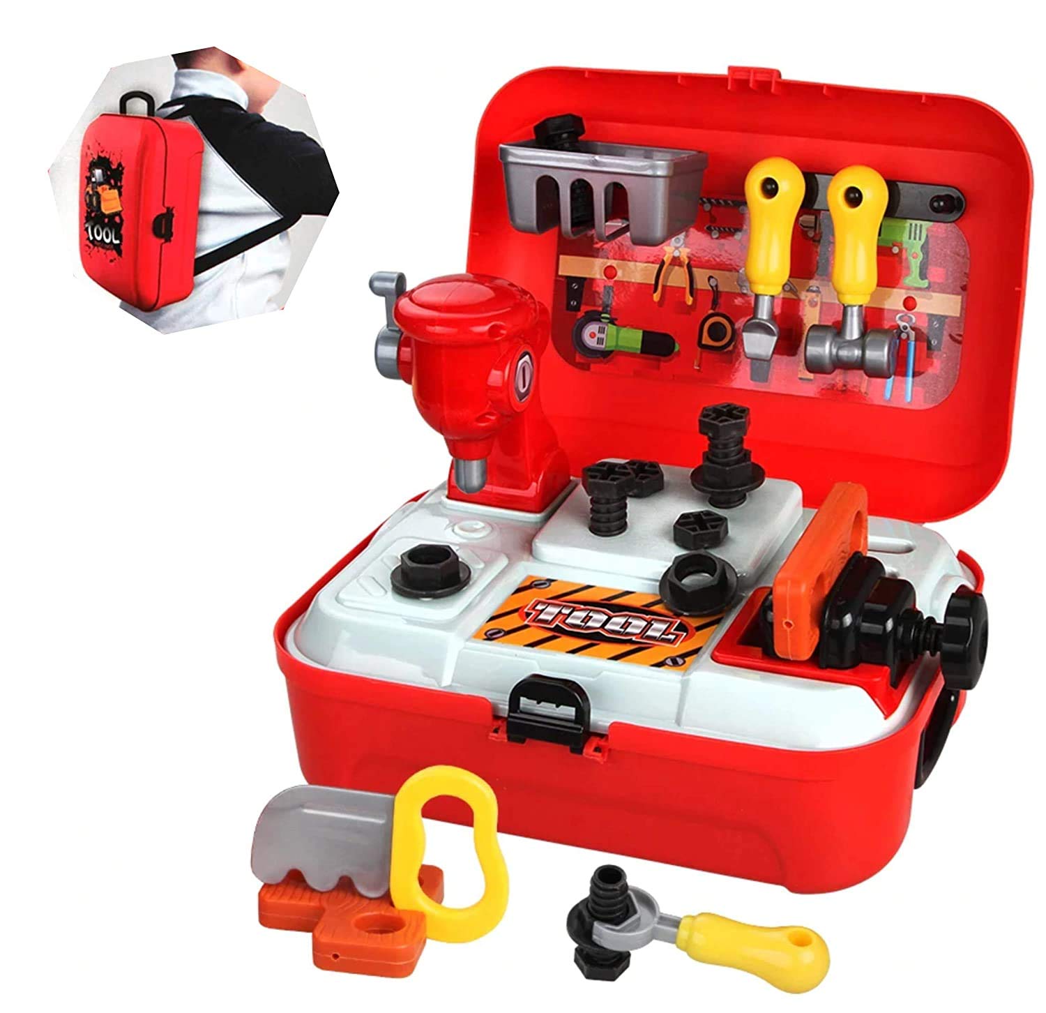 Starmark Pretend Play Carry Along Back-Pack Tool Play Set for Kids (25 Pcs) age 3+