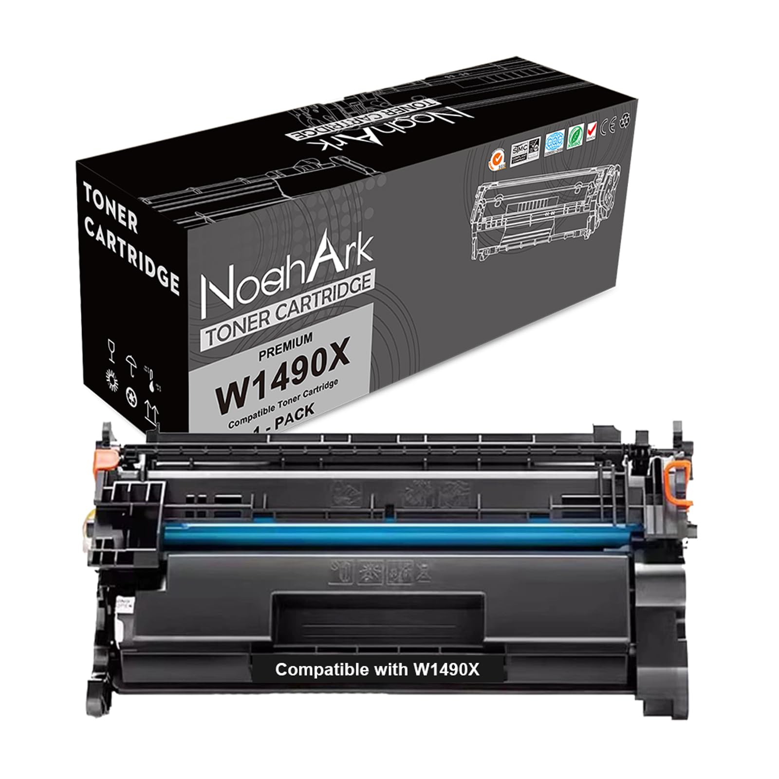 NoahArk Compatibles pour W1490X 149X (avec Puce) W1490A 149A Cartouches de Toner Haut rendement 9500 Pages pour LaserJet Pro 4002 4002dw 4002dn MFP 4102 4102dw 4102fdw 4102fdn imprimante (1 Noir)