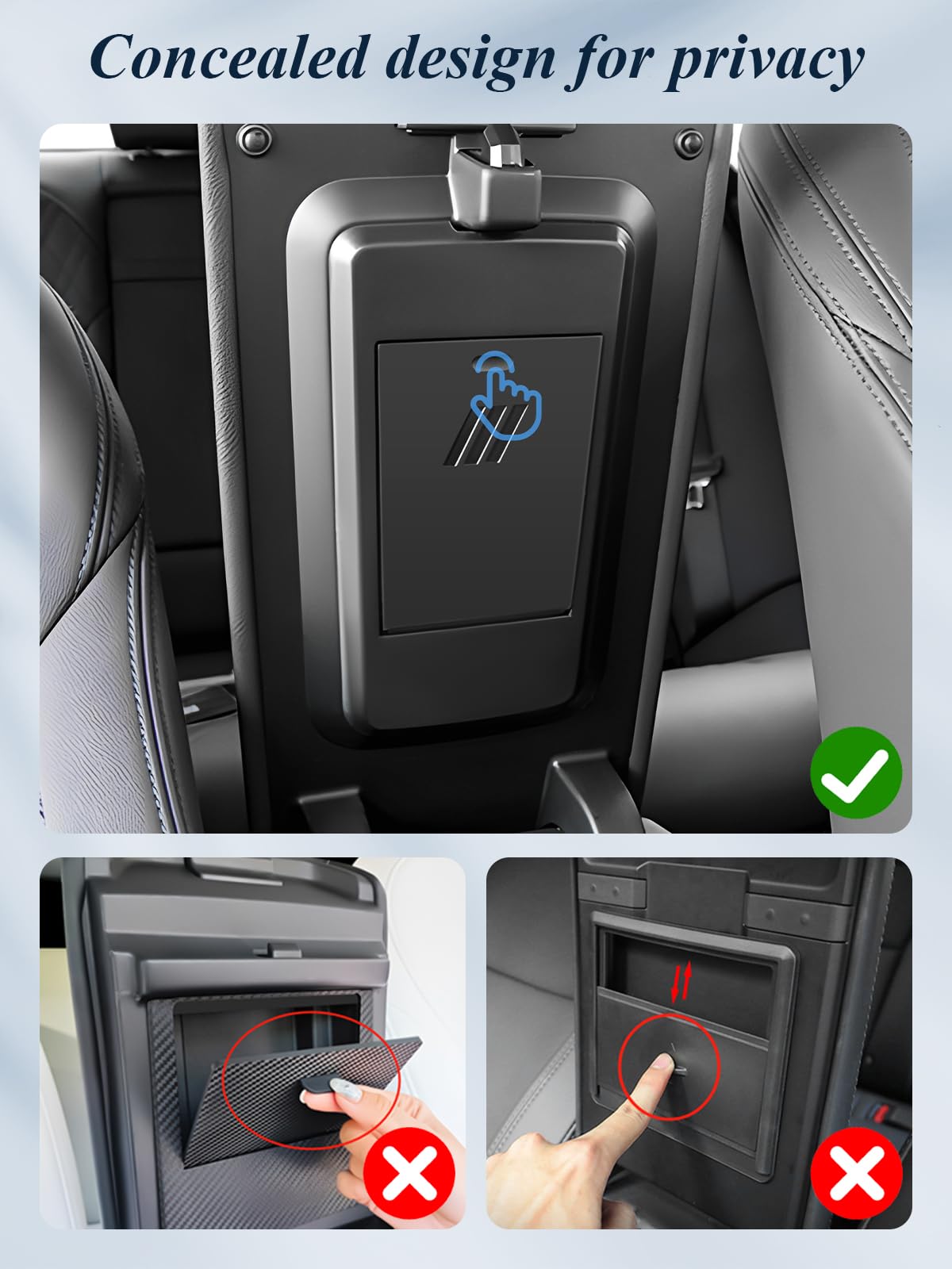 BIBIBO Ukryte pudełko do przechowywania podłokietników samochodowych, ukryta półka, kompatybilna z BMW serii 3, G20, G21, I3, 4, G22, G23, I4, tajna kieszeń na podłokietniki, ukryta kieszeń, tajne