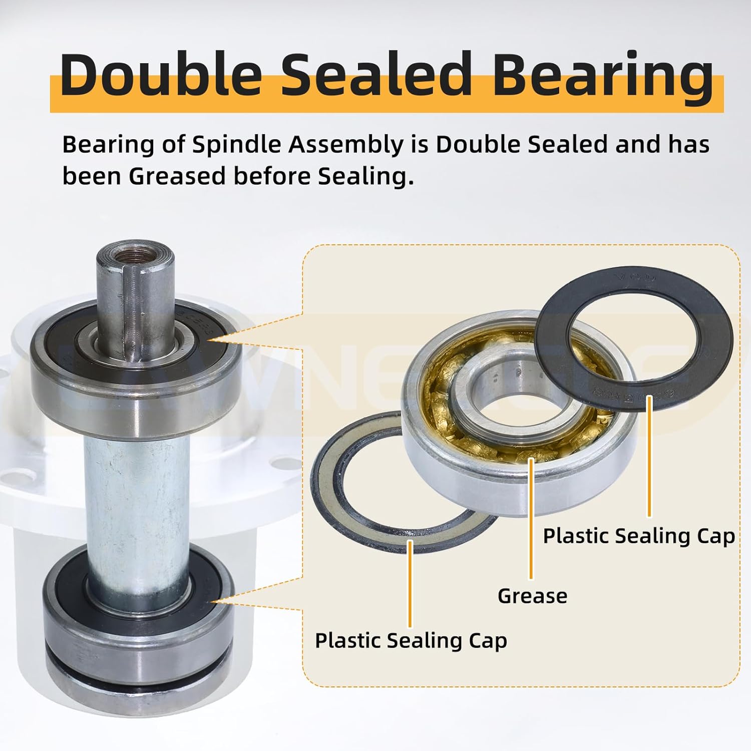 037-2000-00 Spindle Assembly with 033-4820-00 Pulley Replaces Bad Boy 037-2000-00 Spindle Bad Boy 037200000 Spindle Assy Bad Boy 037-2050-00 for Bad Boy MZ & MZ Magnum 42" 48" Deck Assembly