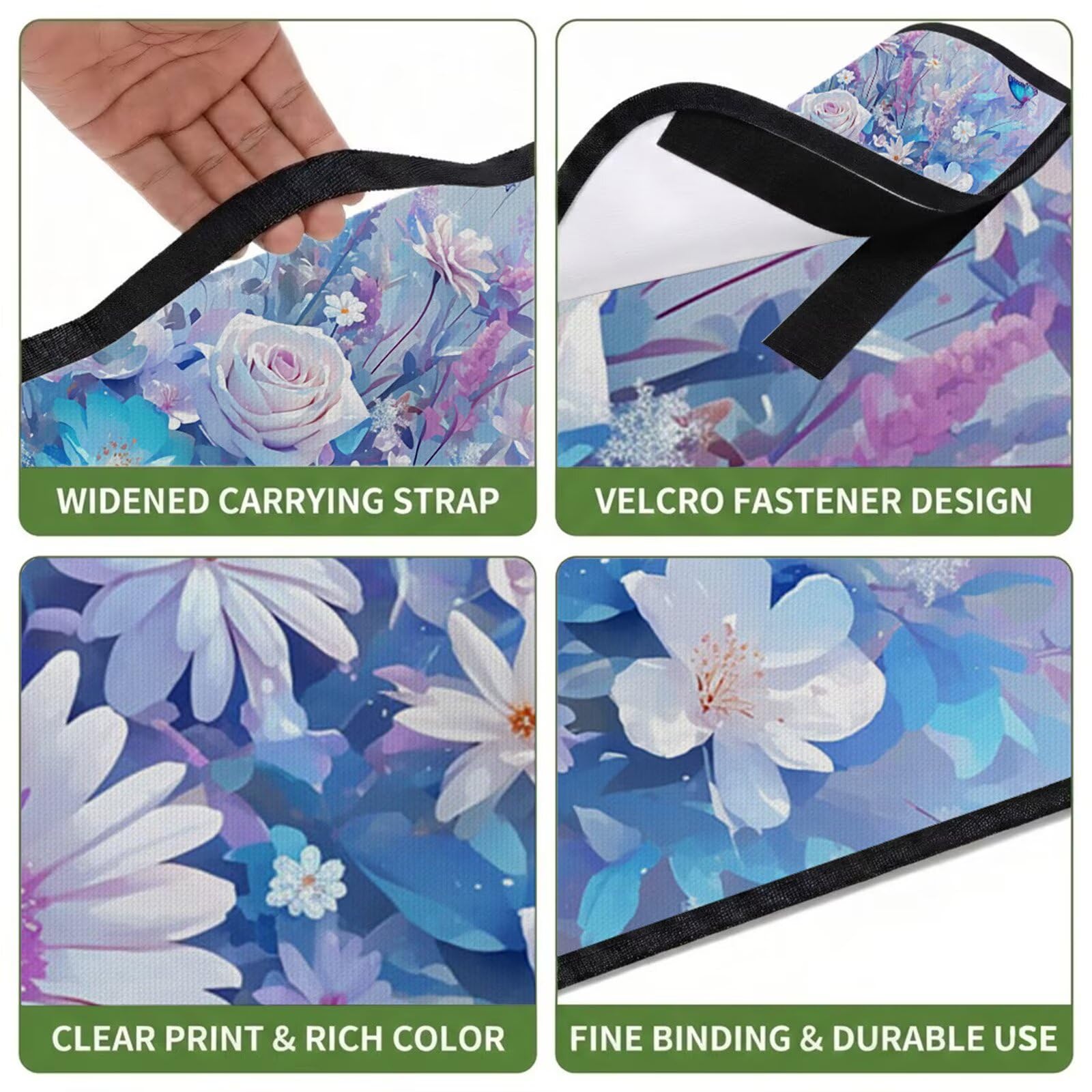 Coperta de Picnic 150x200 cm, Fiori Manta Picnic Impermeable Anti-Sabbia Manta de Playa Pieghevole, Outdoor Picnic Blanket per Spiaggia, Camping, Giardino, Trekking - farfalle (1) FZ-181