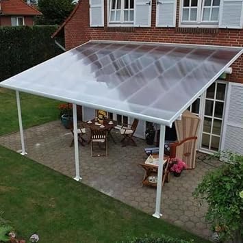 2/2.6/3.3/4/5.1/6FT Roof Skylight Panels Polycarbonate Roofing Sheets Transparent Acrylic Plastic Panels,Protection Rain Outdoor Awning Covers0.6x1m/2x3.3ft