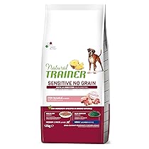 Natural Trainer Sensitive No Grain Cibo per Cani Adulti con Maiale – 12kg