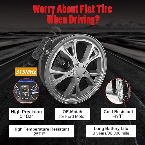 Miniatura 2 de 13586335 GM Sensor de presión de neumáticos 315MHZ Sensor TPMS programado con EL-50448 TPMS herramienta de reaprendizaje para Buick Cadillac