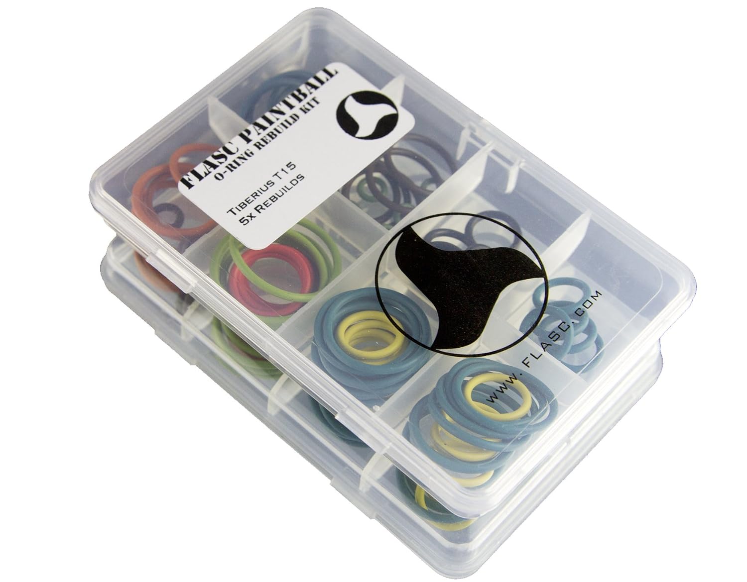 Tiberius T15 5X Color Coded Paintball o-Ring Rebuild kit by Flasc Paintball
