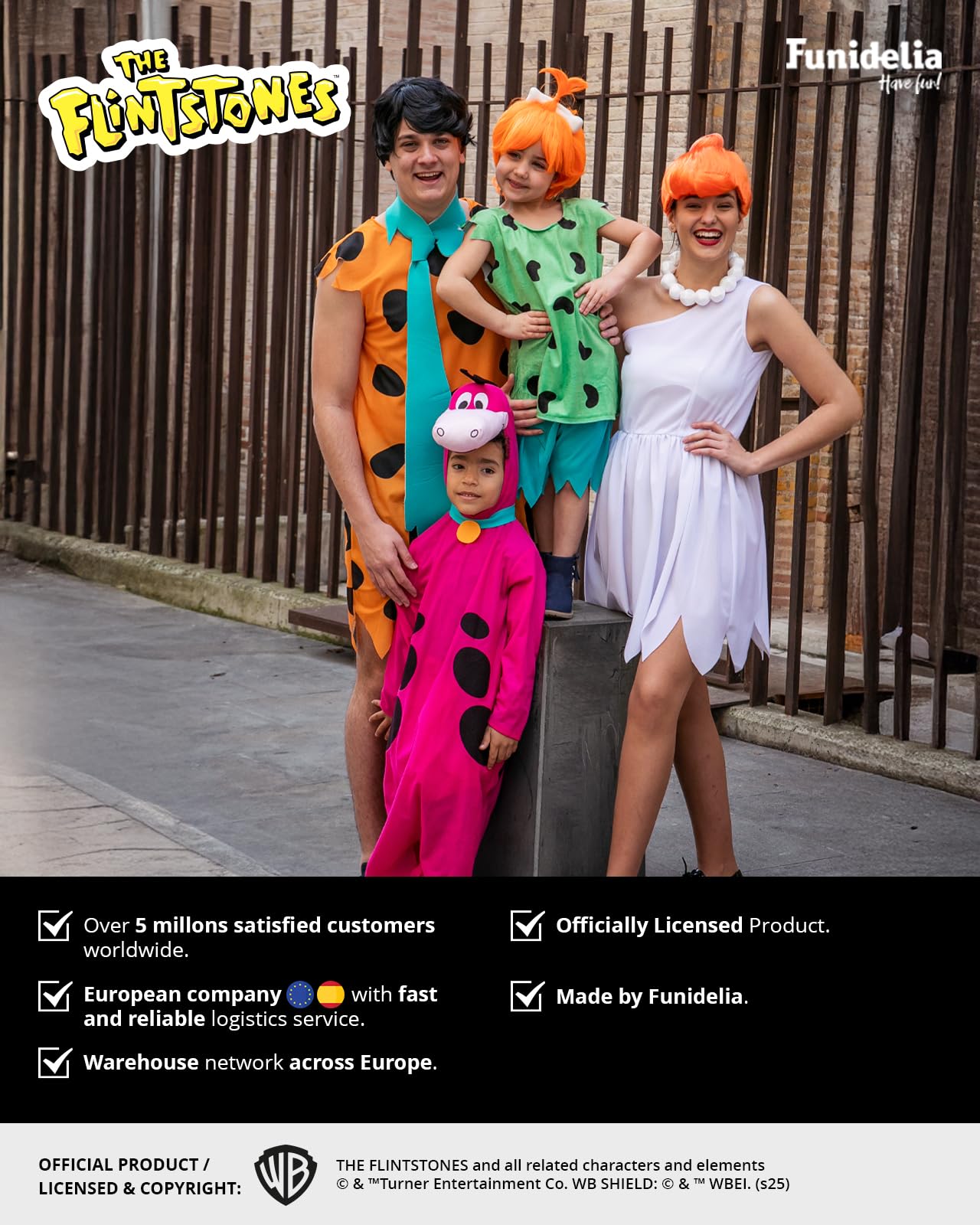 Funidelia Disfraz Oficial de Pedro Picapiedra - Los Picapiedra para hombre, Traje de The Flintstones para adultos, Disfraces de Carnaval, Halloween y Despedidas – Talla XL
