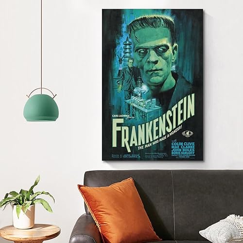 Miniatura 4 de Frankenstein - Póster de lienzo de película y álbum de música, pintura de pared, estética, decoración de habitación, 12 x 18 pulgadas (11.8 x 17.7