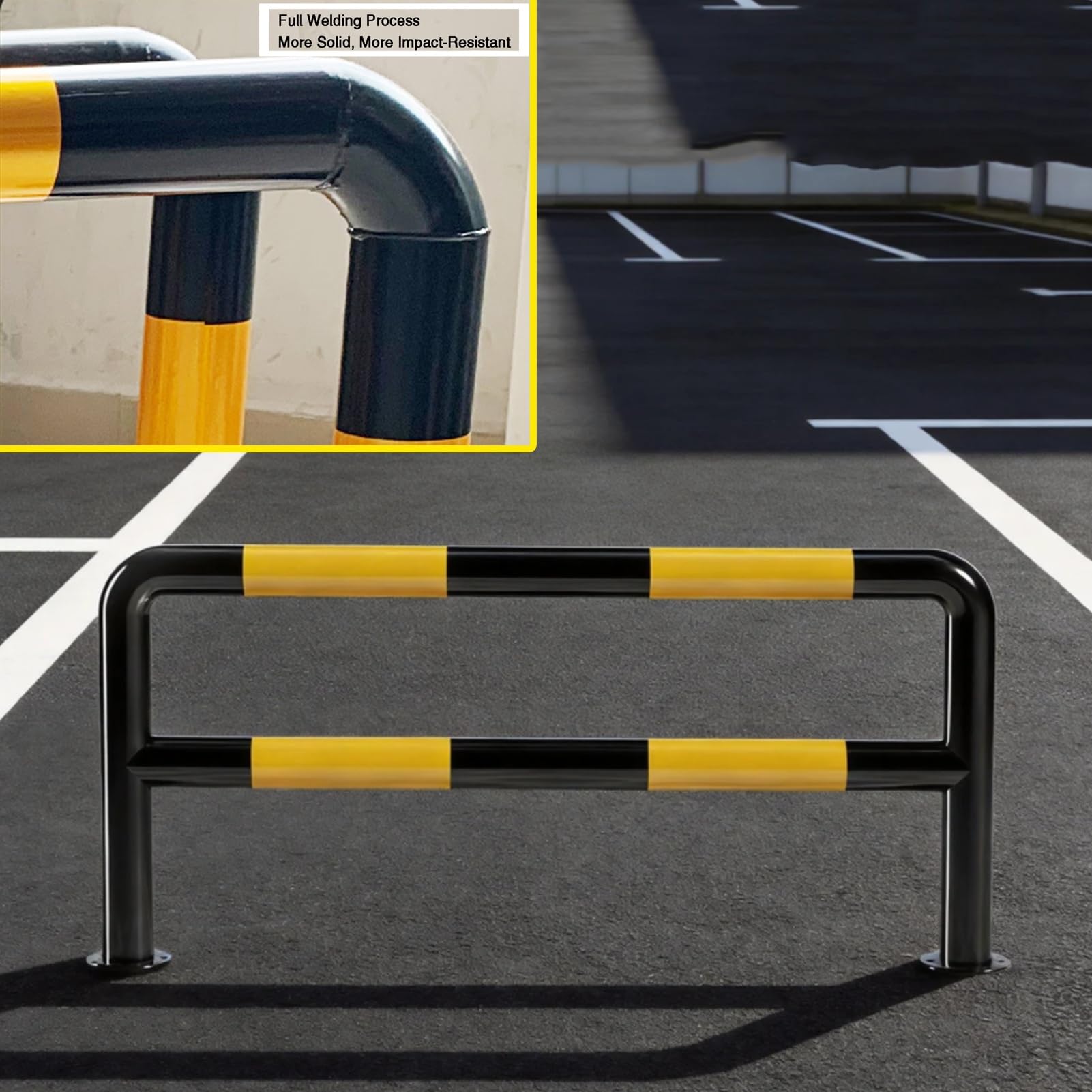 Colonna di parcheggio a doppio strato, protezione anti-collisione a forma di U, blocco paraurti di protezione, costruzione durevole per la sicurezza nei parcheggi