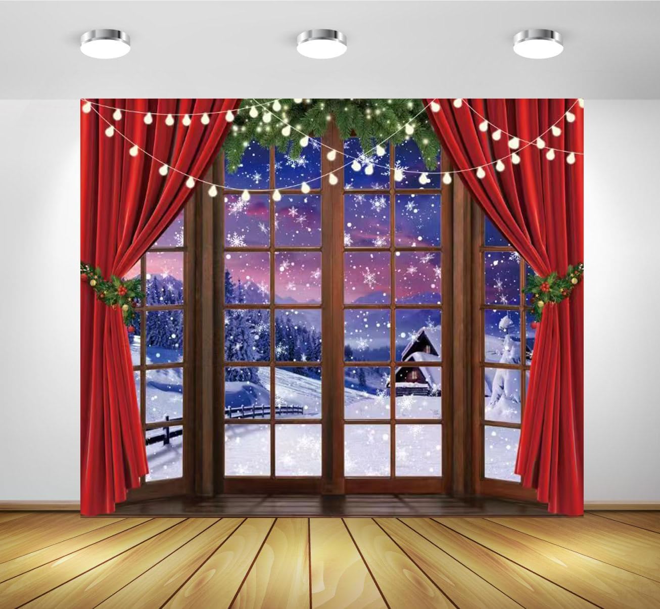 Amazon.com : Merry Christmas Backdrop for Photography 10x8ft Window ...
