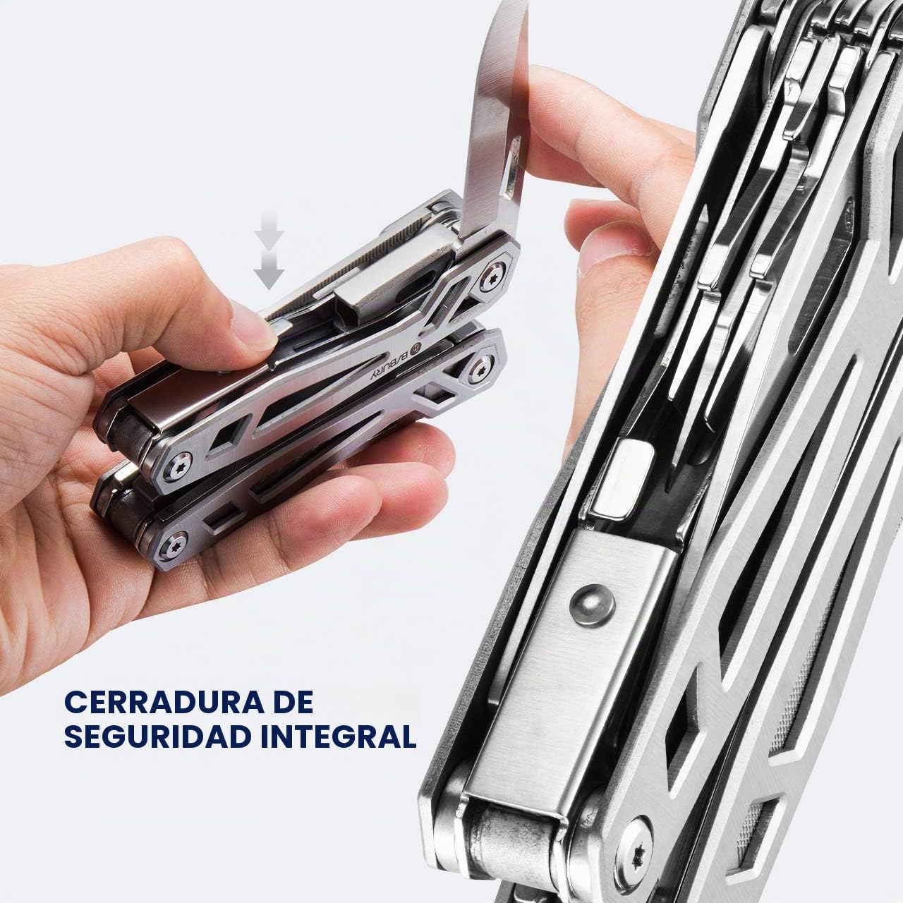 Regalos para Hombres Mujer, BIBURY Multiherramienta de Alicates 21 en 1 con juego de destornilladores, Navaja Multiusos Herramienta Multiusos para Camping, Reparación, Senderismo - Flash