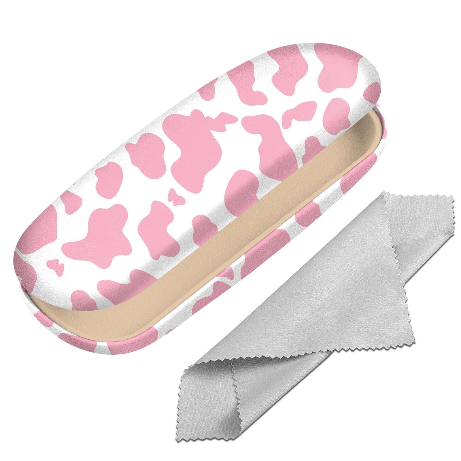Eyeglasses Case Hard Shell Protective Case for Glasses Eyeglass Box with Cleaning Cloth for Girls Women Cute Aesthetic-image-46