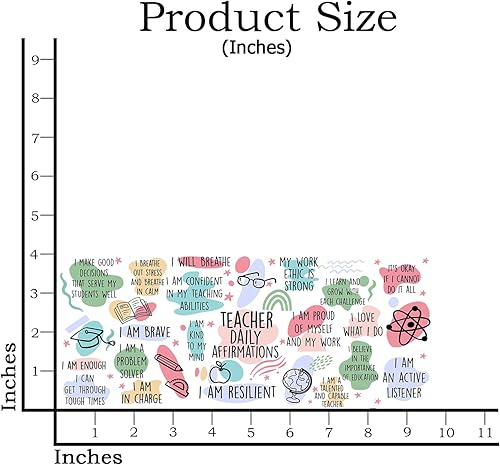 Miniatura 6 de Calcomanía de transferencia de vidrio UV DTF - 3 piezas de regalos de salud mental para profesores, profesores, afirmaciones diarias de