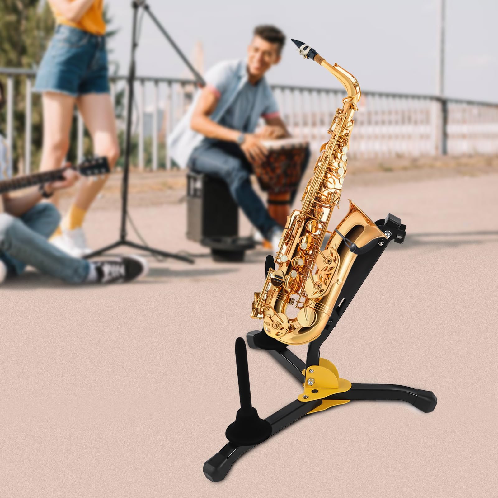 Pupitre De Saxophone Portable Support Partitions - Argenté Pour Sax Ténor Et Soprano