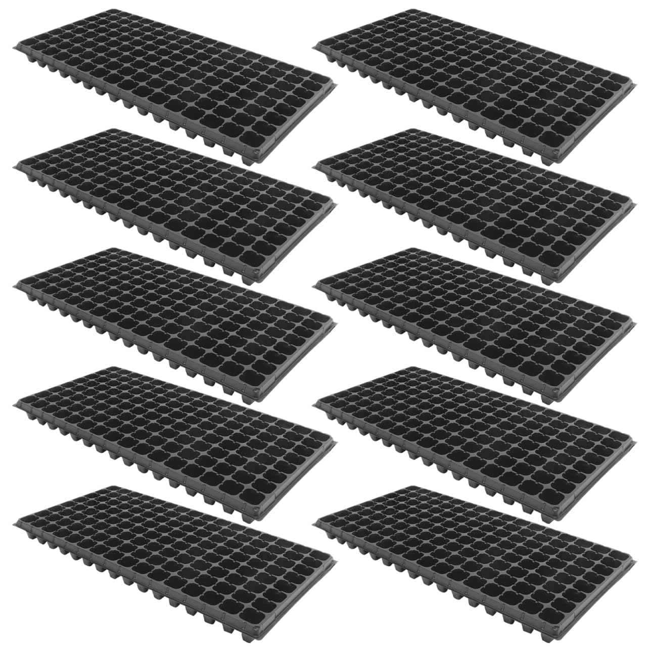 HEMOTON 10Pcs Plateau de Germination de Graines 128 Cellules Plateaux de Semis de Jardinage Plateau de Départ de Graines pour La Croissance des Graines à Partir de 80G