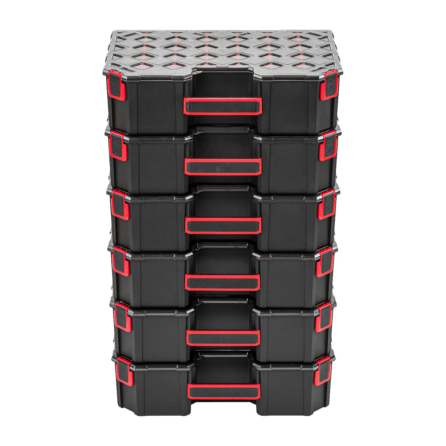 6x Sortimentskasten XXL Kleinteilemagazin mit Transparent Deckel Sortierkasten Sortierkoffer Werkzeugbox Sortimentskoffer Kasten mit herausnehmbaren Fächern