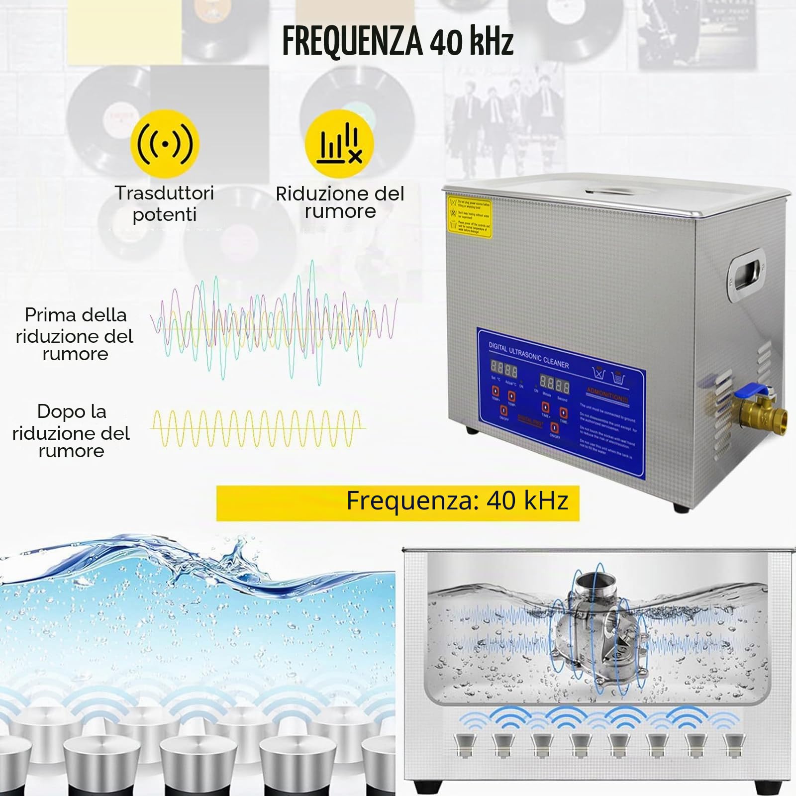 Macchina per la Pulizia dei Dischi in Vinile da | Kit per la Pulizia degli LP