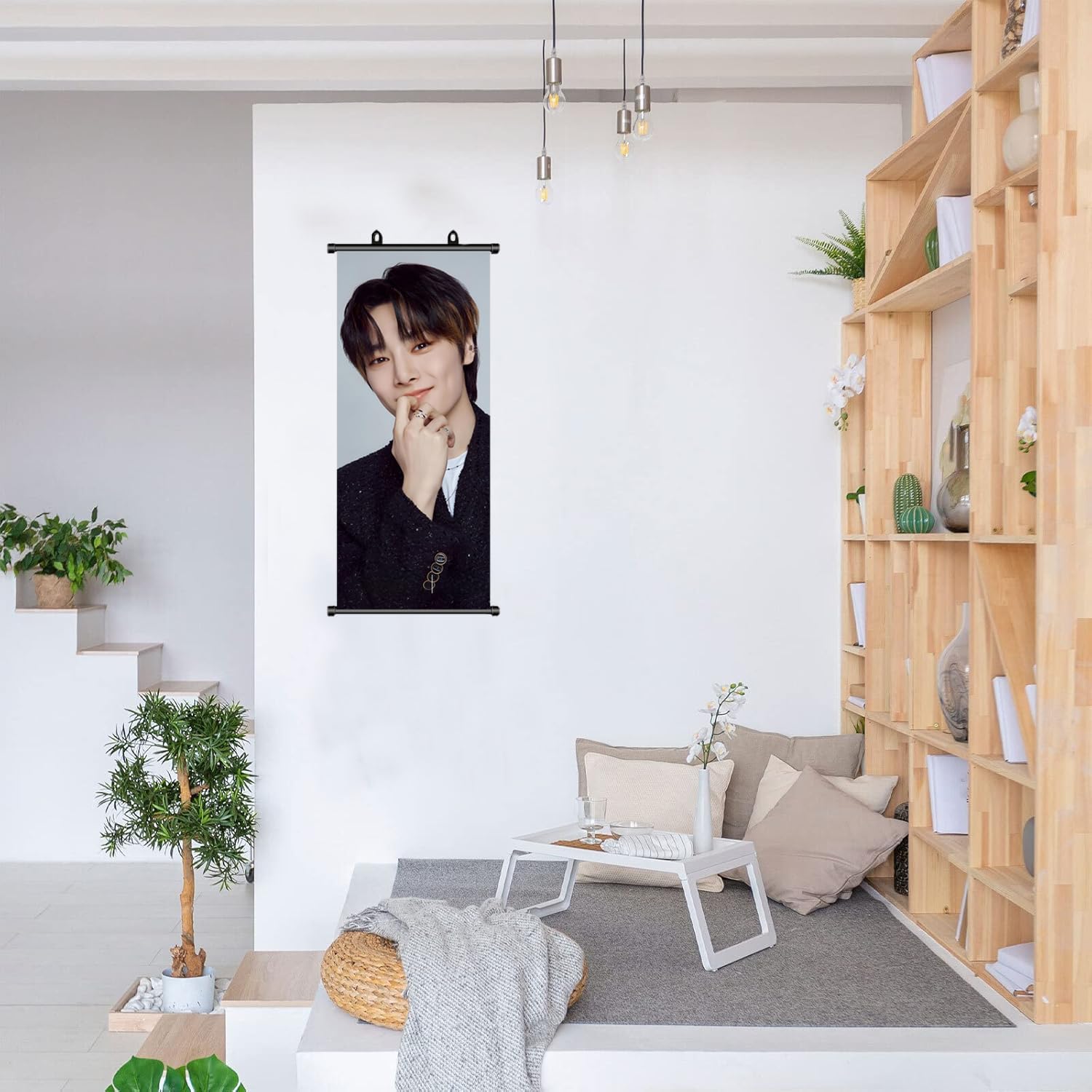 Stray Kids Stray Kids I.N - Poster arrotolabile, articolo per fan di StrayKids I.N Scroll, decorazione di compleanno, tessuto per decorazione da parete, 70 x 30 cm