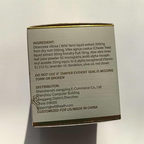 Miniatura 9 de Crema orgánica de ñame silvestre con trébol rojo, crema hidratante para mujeres, incluye aplicador (2.3 onzas)