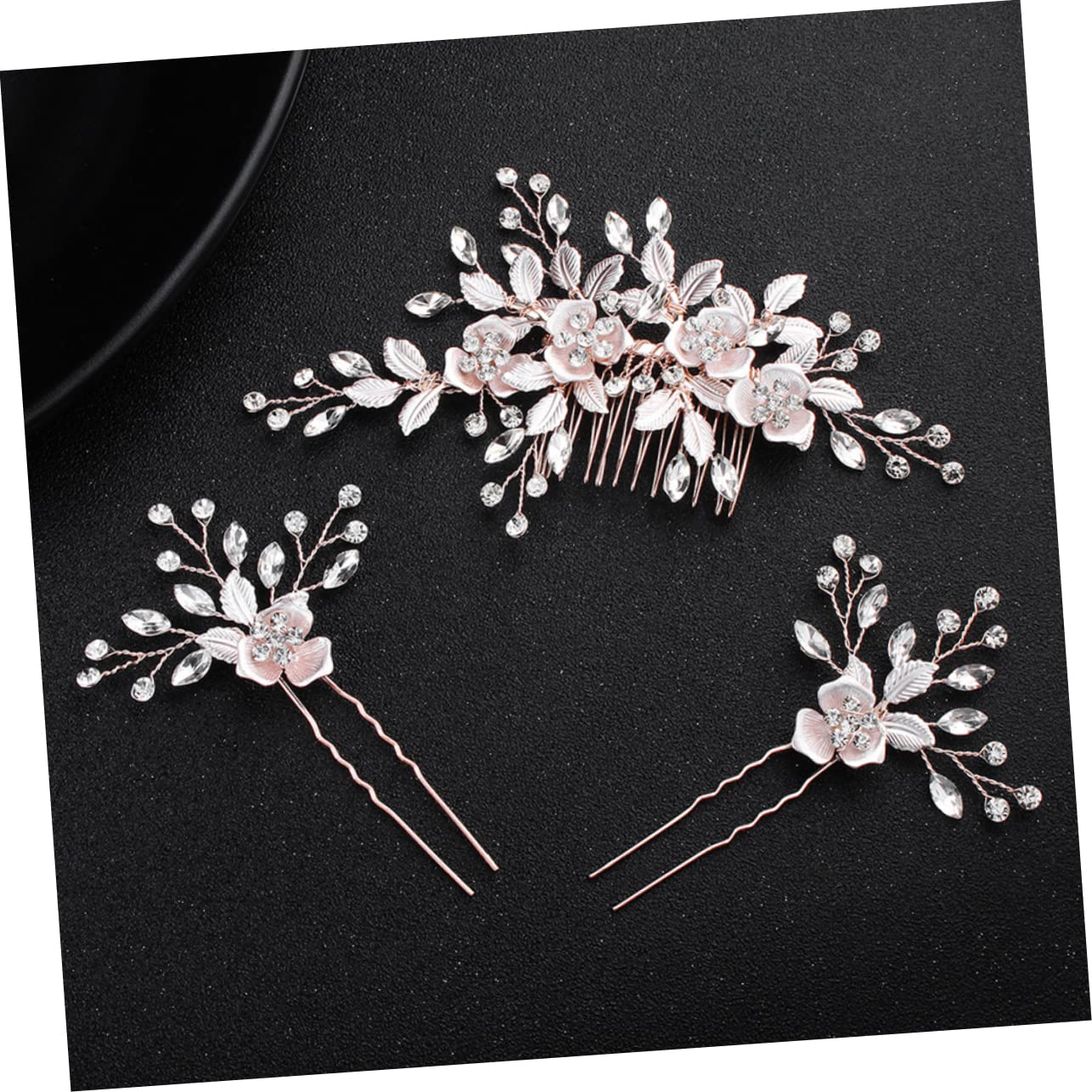 Healeved Lot De 3 Accessoires Pour Cheveux De Mariage Pinces À Cheveux Épingles À Cheveux Peignes Pour Enterrement De Vie De Jeune Fille