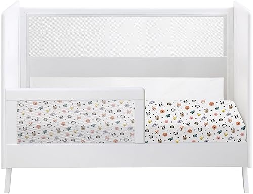 Miniatura 6 de BreathableBaby Sábana bajera ajustable de percal de algodón, para colchón de cuna y niños pequeños, para perros (2 unidades)