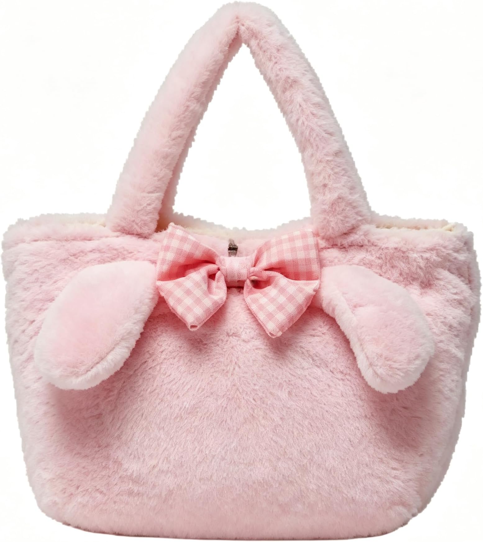 Kawaii Plush Bag Anime Handbags Kt Cat Plushie Backpack for Girls Women (Pink)