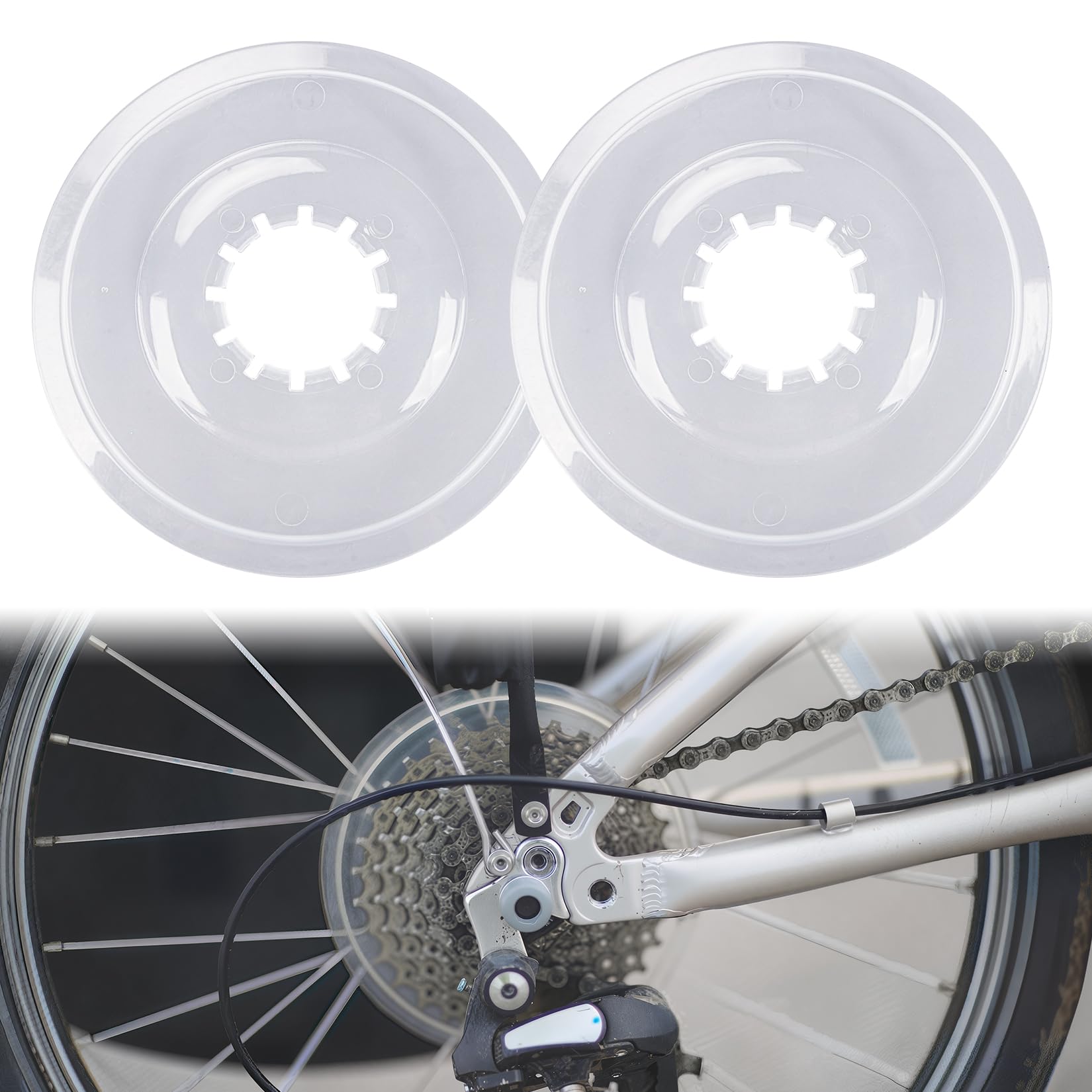 PSLER 2PCS 138 mm Flywheel Guard Spoke Protector for Mountain Road Bike