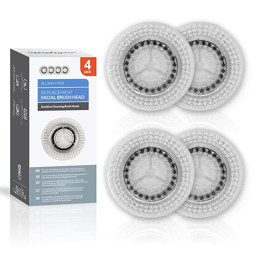 Brushmo Replacement Cleansing Brush Heads compatible with Sensitive Face Brush Head