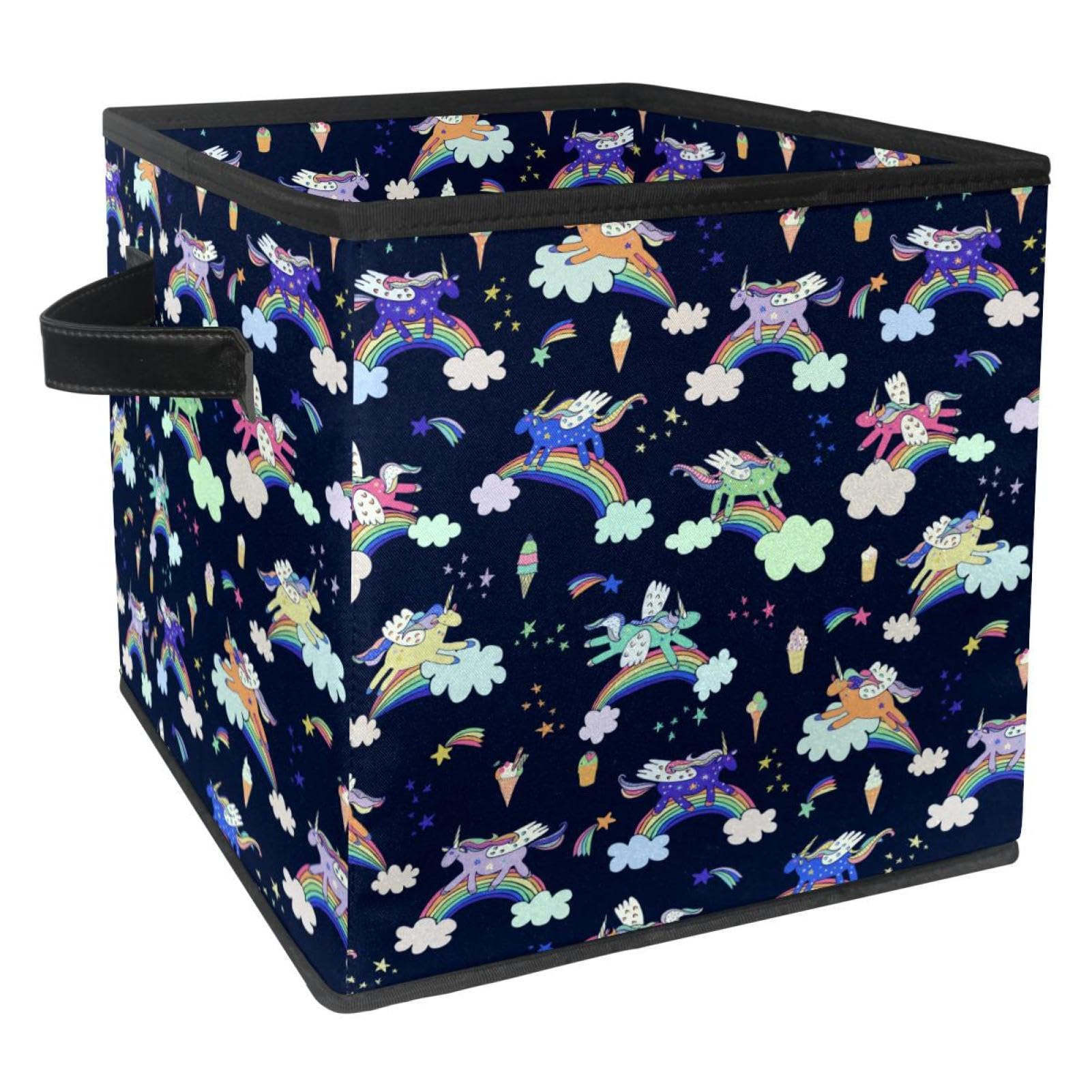 Cube de rangement pliable avec poignées solides pour trier les vêtements