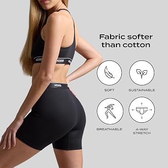 Woxer Womens Baller 5 High Waisted Boy Shorts Underwear Seamless Boxer Briefs, Boyshort Panties, No Show Womens Boxers